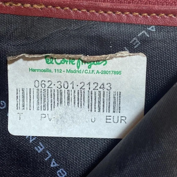 VTG Balenciaga Paris Cherry Red Leather Bifold Walllet Snap Zipper Closures - Picture 8 of 11